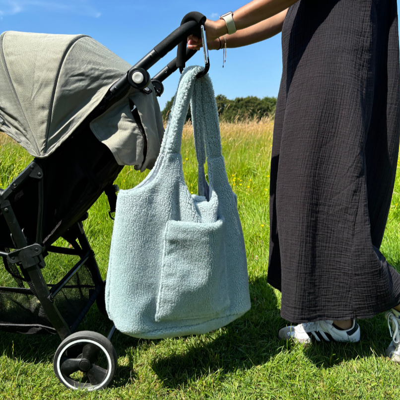 Mabel & Fox - Teddy Tote Bag - Ice Blue - Mabel & Fox