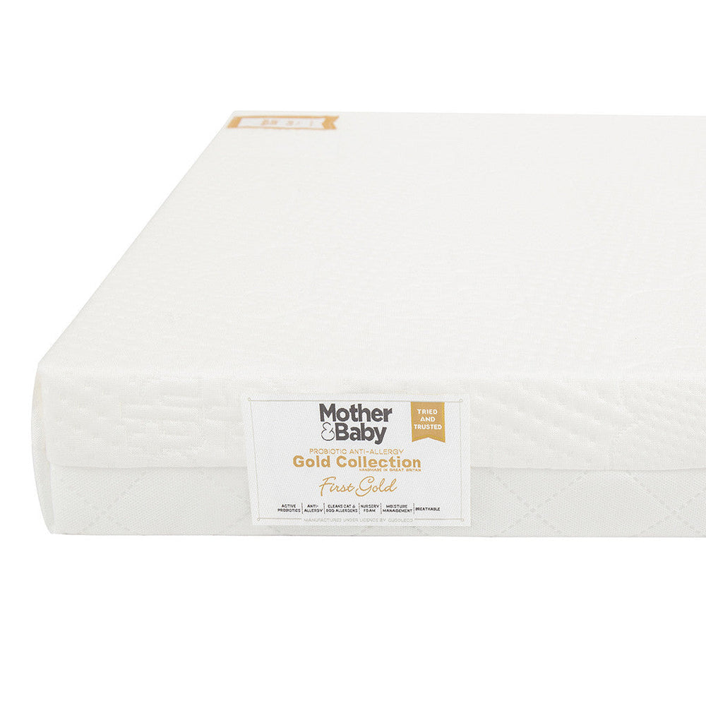 CuddleCo - Mother&Baby First Gold Anti-Allergy Foam Mattress - (120 x 60cm / 140 x 70cm) - Mabel & Fox
