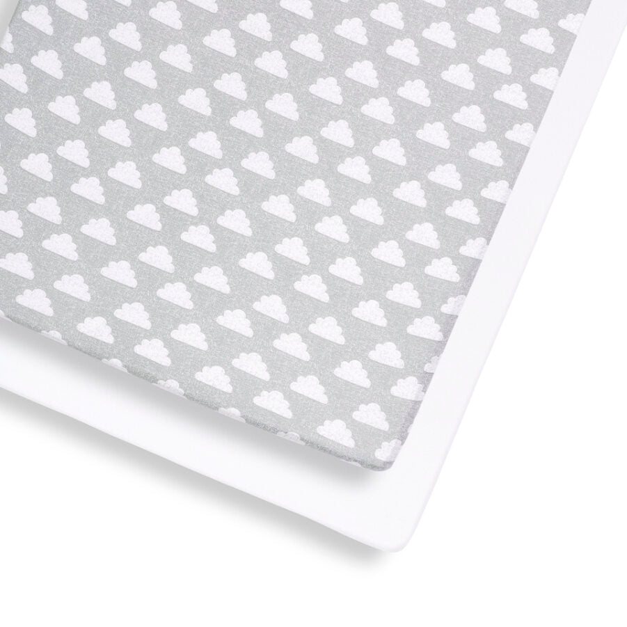 Snuz - Twin Pack Cotbed Sheets - Cloud