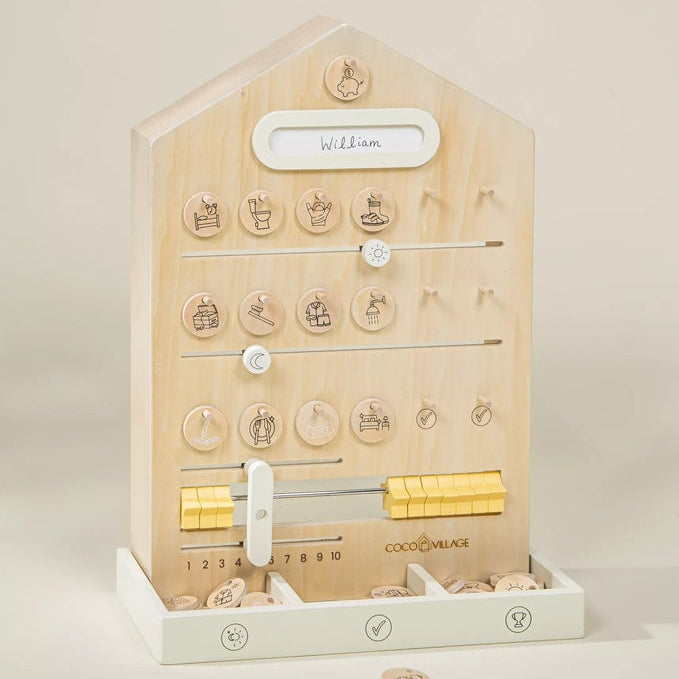 Coco Village - Wooden Routine, Tasks & Rewards Board
