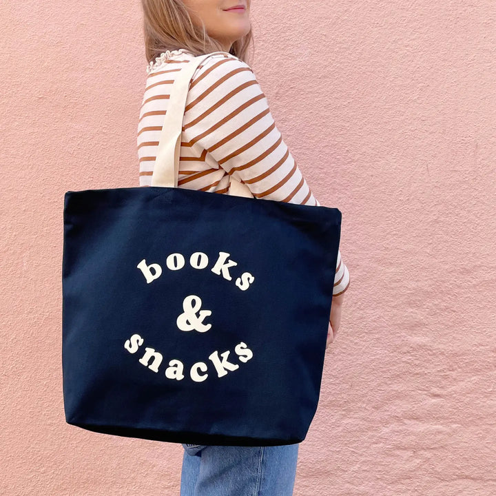 Alphabet Bags - Books and Snacks - Midnight Blue