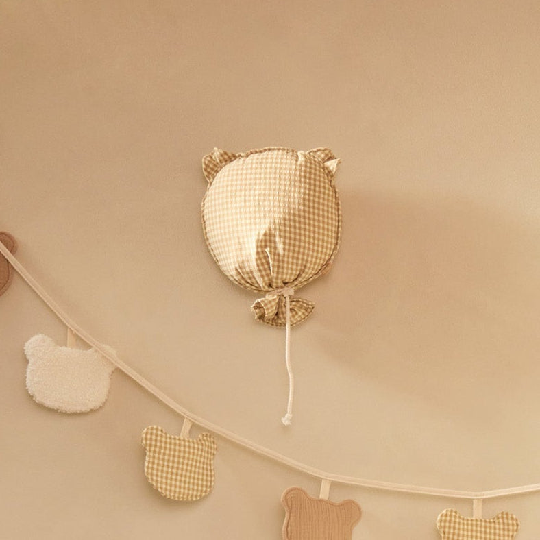 Jollein - Fabric Balloon - Teddy Bear Check - Mabel & Fox