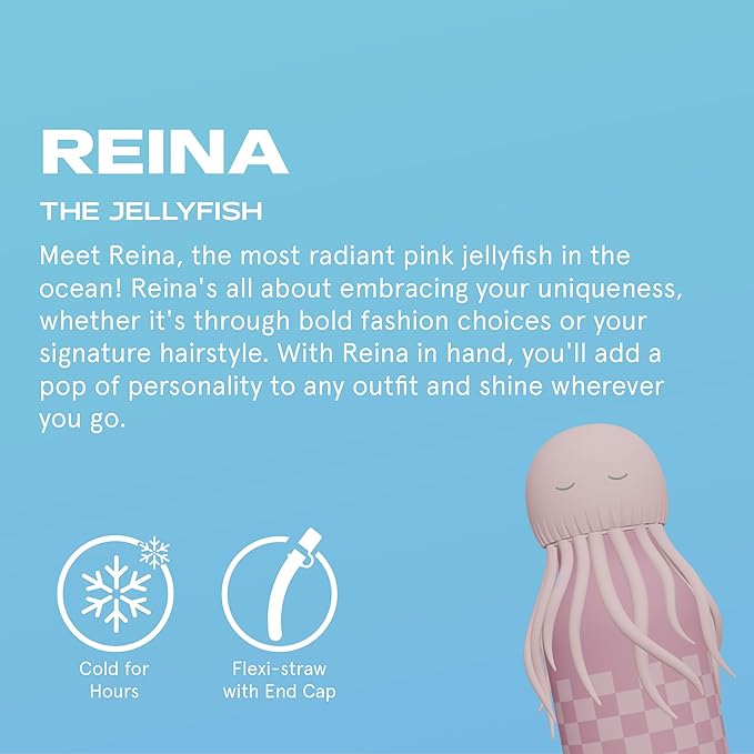 Asobu - Bestie Water Bottle - Reina Pink Jellyfish