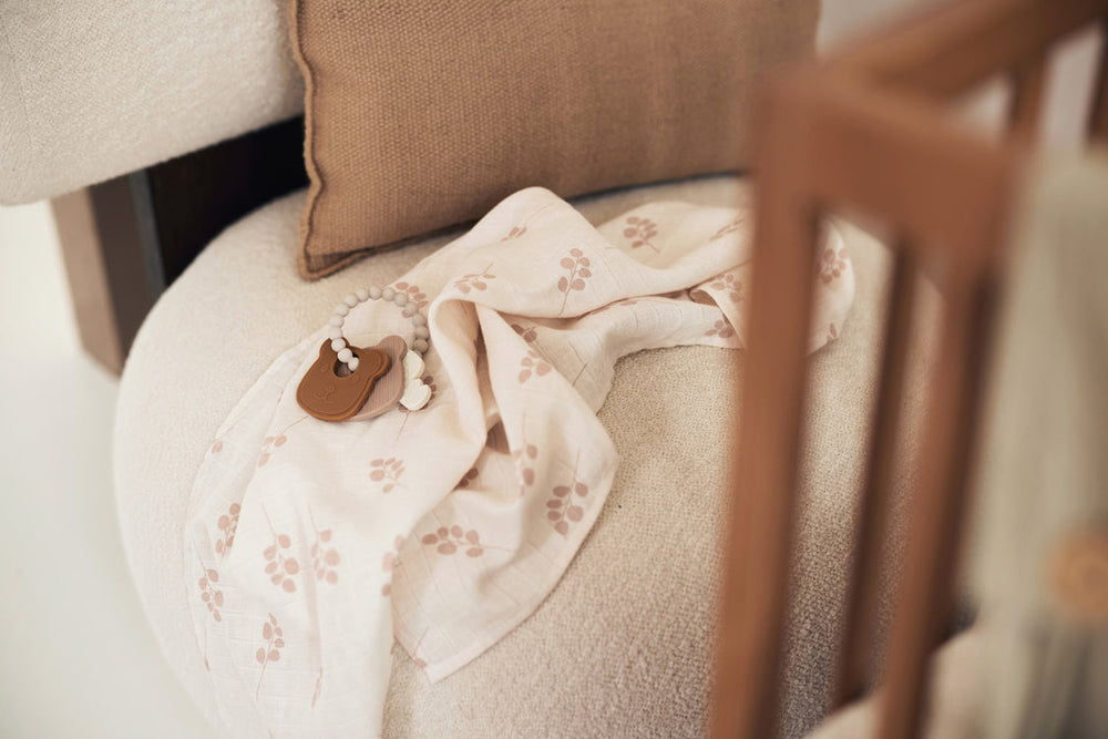 Jollein - Muslin Cloth - 70 x 70cm - Twig Wild Rose (3 Pack) - Mabel & Fox