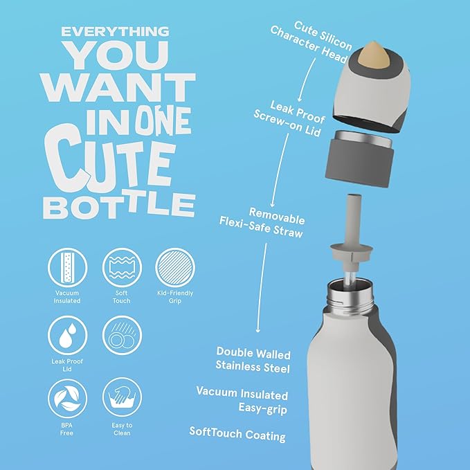 Asobu - Bestie Water Bottle - Arlo Penguin