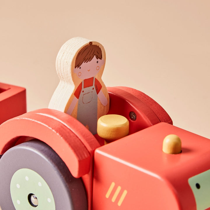 Just Bee Kids - Wooden Tractor & Trailer Toy