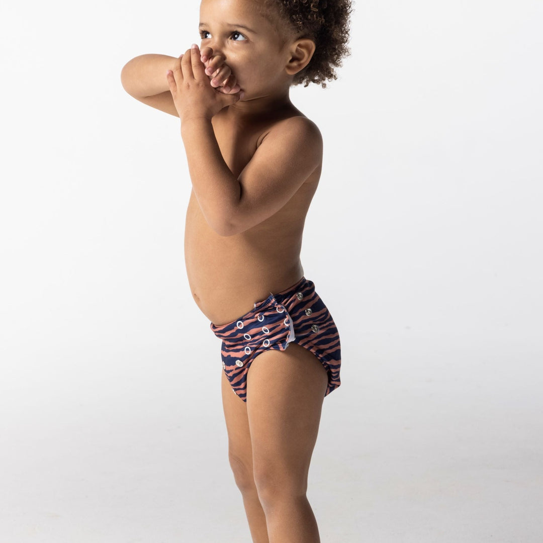 Swim Essentials - Swim Diaper - Blue Orange Zebra