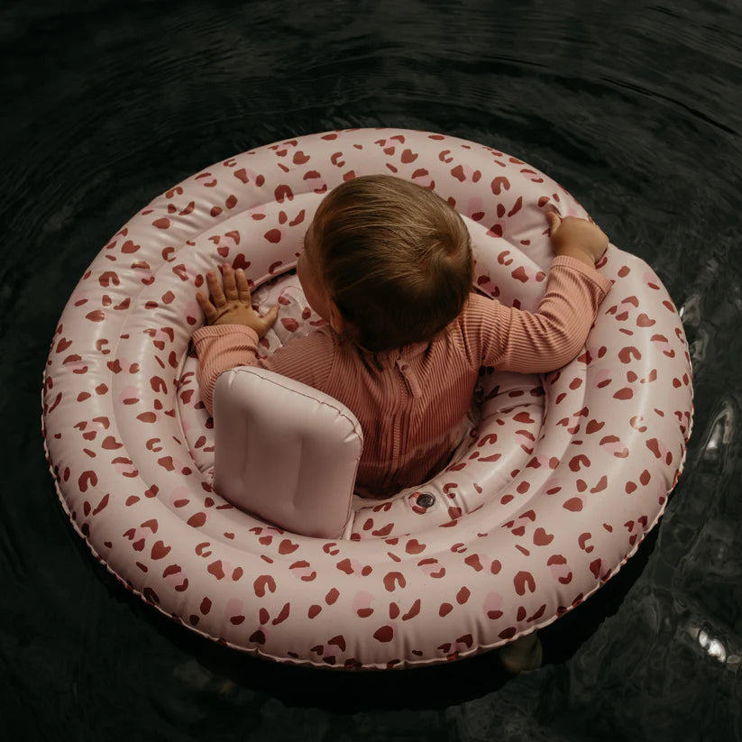 Swim Essentials - Baby Float - Pink Leopard-0-1 years - Mabel & Fox