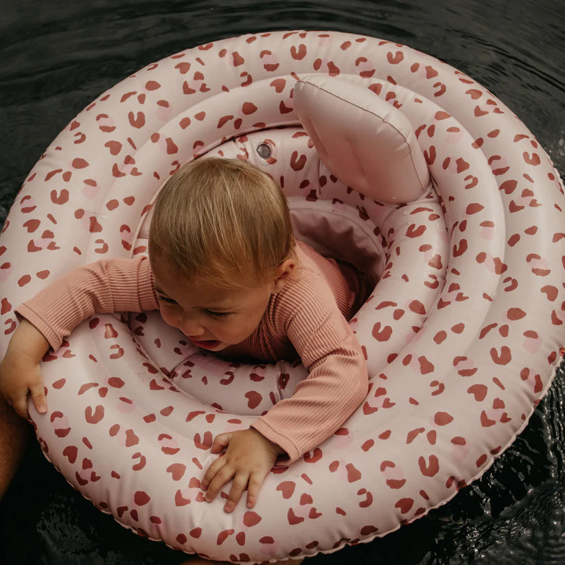 Swim Essentials - Baby Float - Pink Leopard-0-1 years - Mabel & Fox