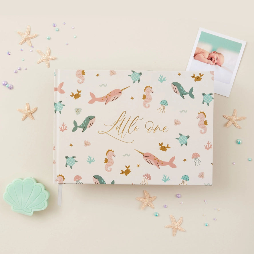 Blush & Gold - Baby Memory Book - Sea Friends