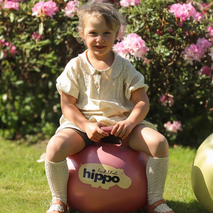 Find That Hippo - Hopping Ball - Turkish Rose