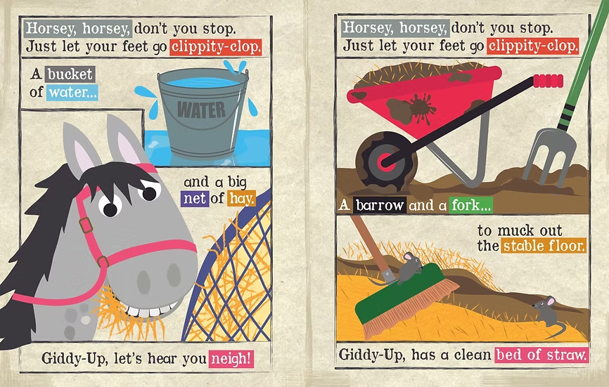 Jo & Nic's Crinkly Cloth Books - Horsey Horsey - Mabel & Fox