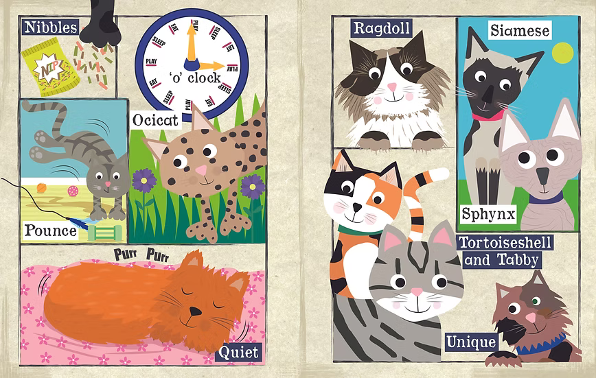Jo & Nic's Crinkly Cloth Books - A-Z of Cats - Mabel & Fox
