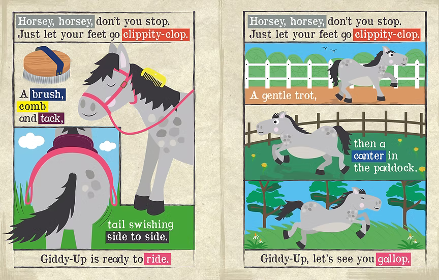 Jo & Nic's Crinkly Cloth Books - Horsey Horsey - Mabel & Fox