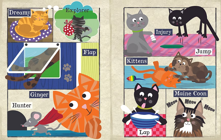 Jo & Nic's Crinkly Cloth Books - A-Z of Cats - Mabel & Fox