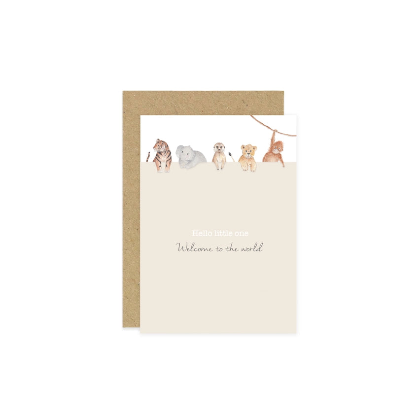 Little Roglets - Greeting Card - Welcome to the World - Safari
