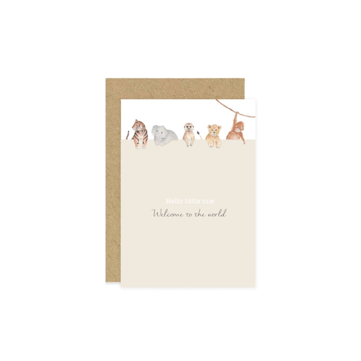 Little Roglets - Greeting Card - Welcome to the World - Safari