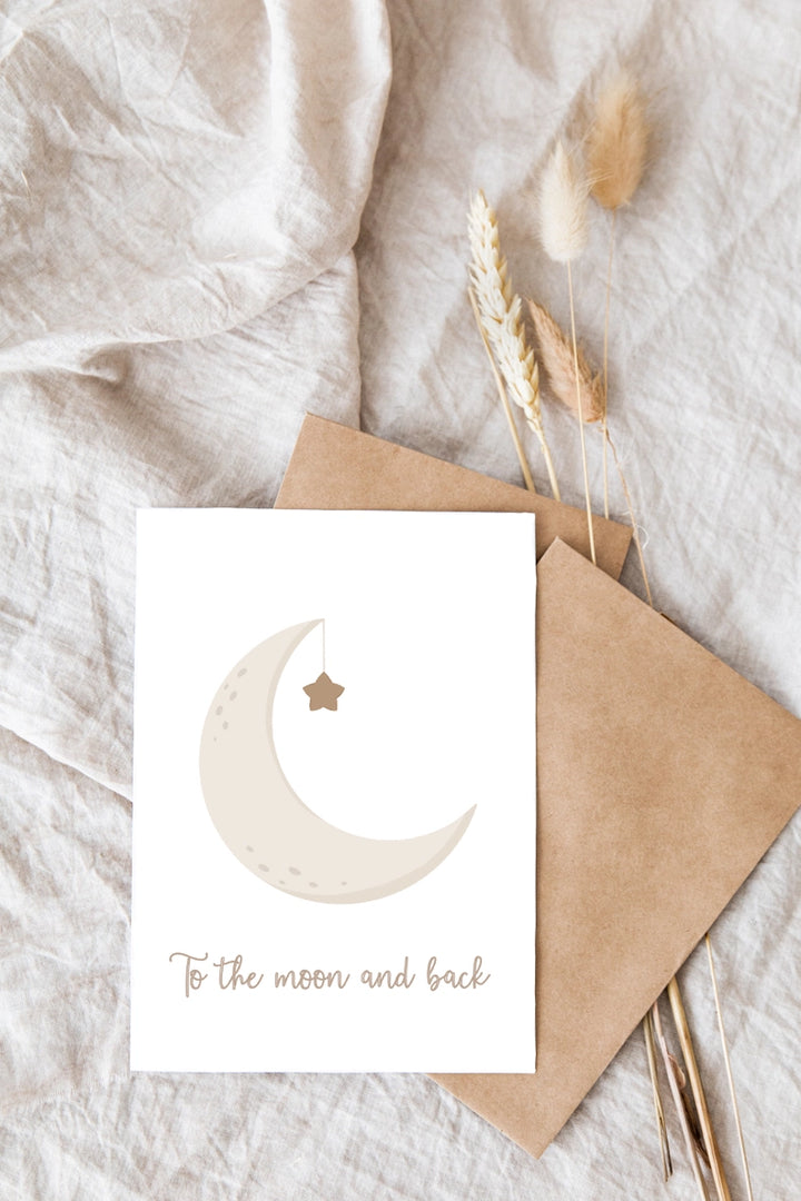 Bee Boheme - Greeting Card - To the moon and back