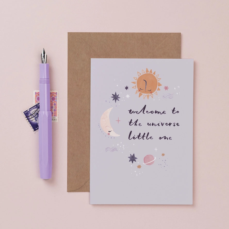 Sister Paper Co. - Greeting Card - Universe New Baby - Mabel & Fox