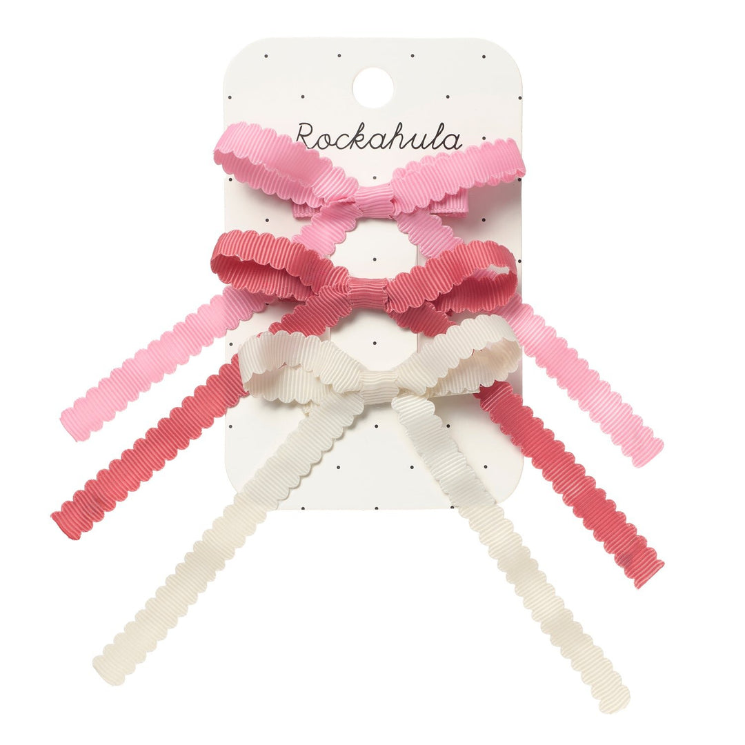Rockahula – Hair Clips – Scalloped Bow Tie (3 Pack) - Mabel & Fox