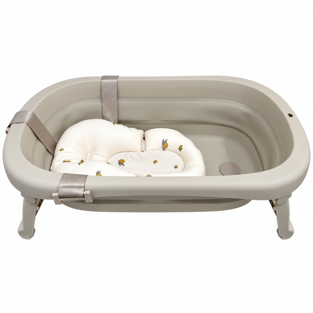 Konges Slojd – Foldable Bath Tub and Cushion – Creme - Mabel & Fox