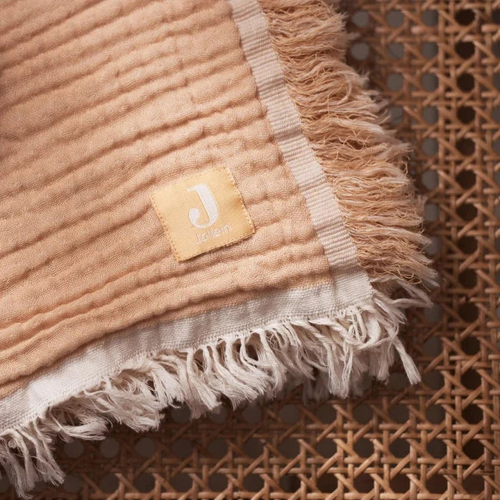 Jollein - Cot Blanket - Fringe Moonstone/Ivory