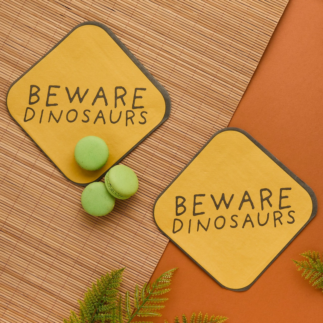 HootyBalloo By Green Club - Beware Dinosaurs Paper Napkins - (Pack of 16)