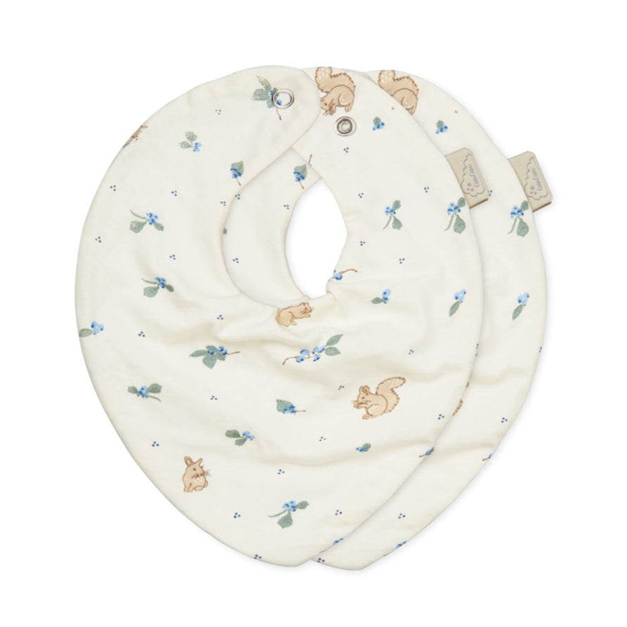 Cam Cam Copenhagen - Bandana Bib Jersey 2-Pack - Blueberries - Mabel & Fox