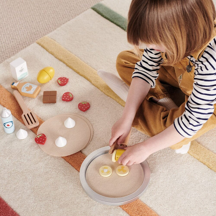 Great Little Trading Company - Wooden Pancake Making Set with Bag