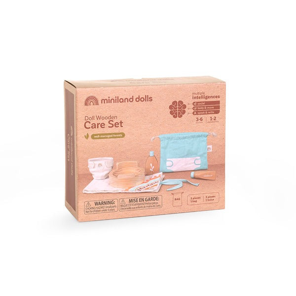 Miniland - Doll Wooden Care Set