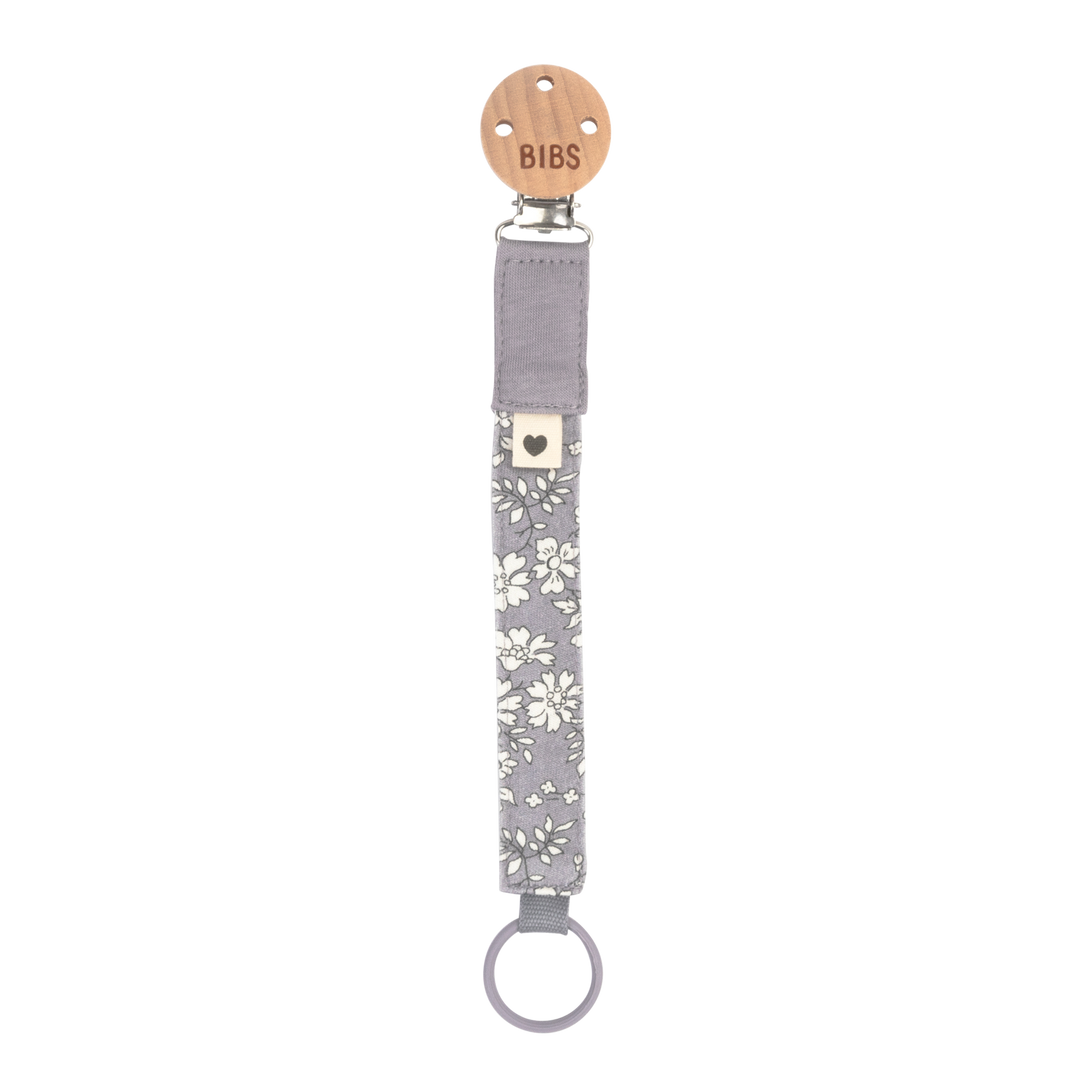 Bibs x Liberty - Pacifier Clip - Fossil Grey