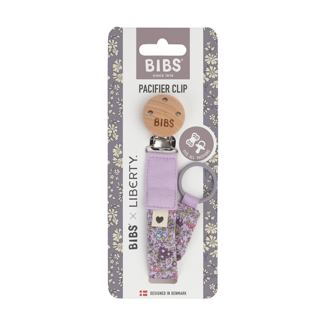 Bibs x Liberty - Pacifier Clip - Violet Sky