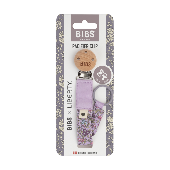 Bibs x Liberty - Pacifier Clip - Violet Sky