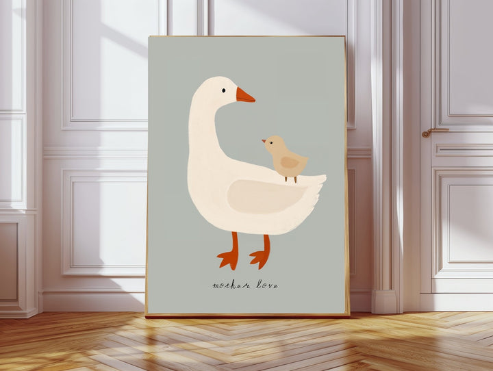 Kumo Art Prints - Art Print - Goose 'Motherly Love'