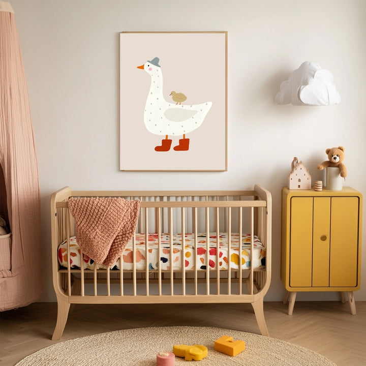 Kumo Art Prints - Art Print - Goose and Baby Chick