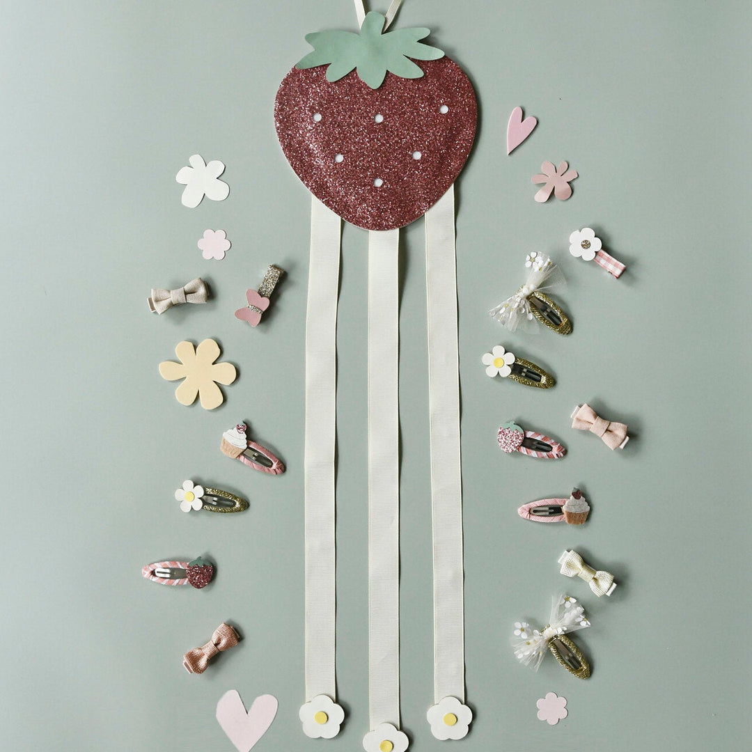 Rockahula – Sweet Strawberry 3 Ribbon Clip Hanger - Mabel & Fox