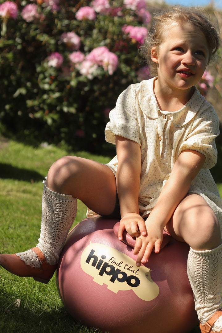 Find That Hippo - Hopping Ball - Turkish Rose