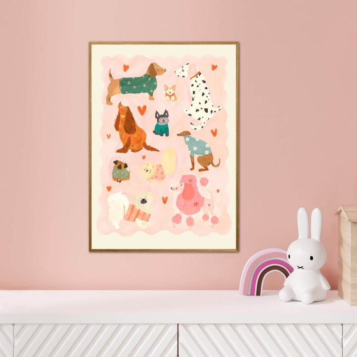 Kate Fox Design - Art Print - Puppy Love - A4