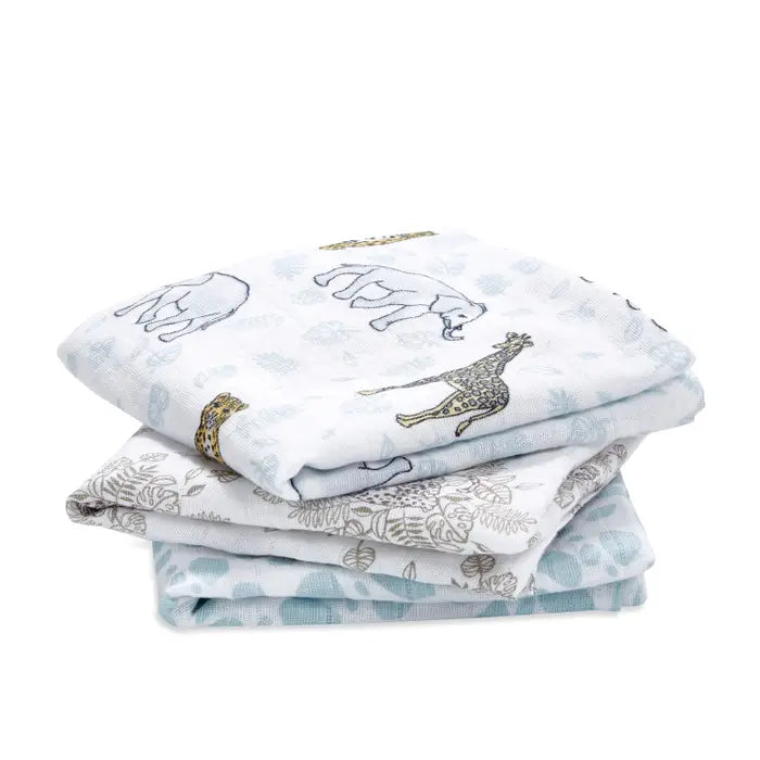 Aden Anais Cotton Muslin Squares Jungle 3 Pack Mabel Fox