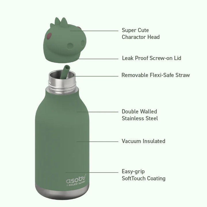 Asobu - Bestie Water Bottle - Cillian Dinosaur