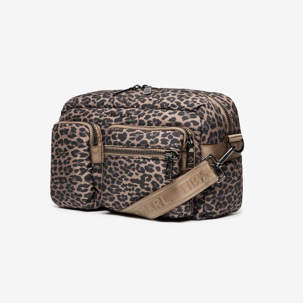 Axel Buggy Organiser / Changing Bag Brown Tonal Leopard - Mabel & Fox
