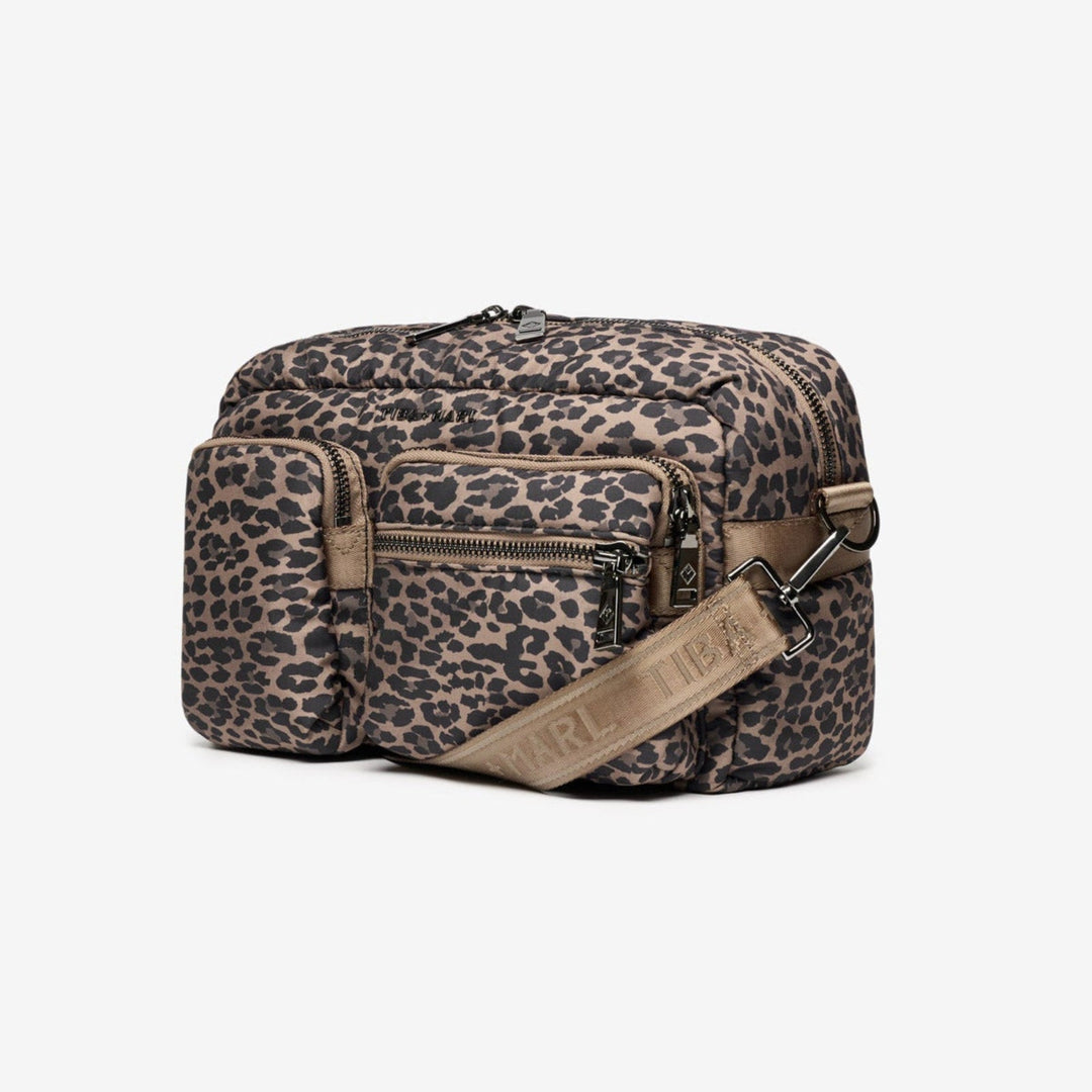 Axel Buggy Organiser / Changing Bag Brown Tonal Leopard - Mabel & Fox