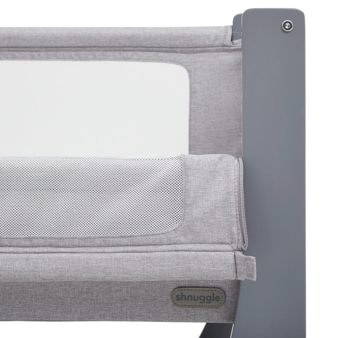 Shnuggle - Air Lite Bedside Crib with Moon Bundle - Grey