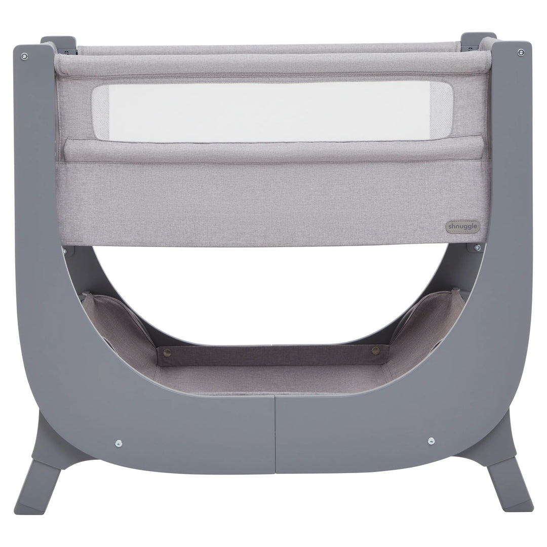 Shnuggle Air Lite Bedside Crib with Moon Bundle Grey Mabel Fox