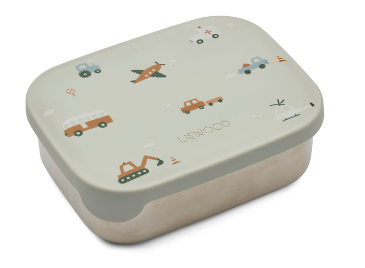 Liewood - Arthur Lunchbox - Vehicles / Dove Blue Mix