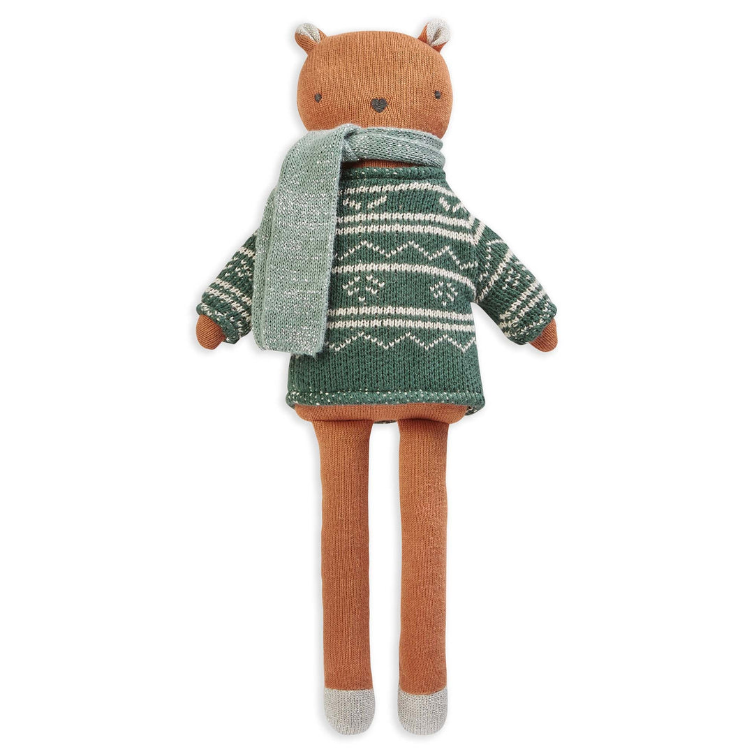 Avery Row - Christmas Knitted Toddler Toy - Squirrel