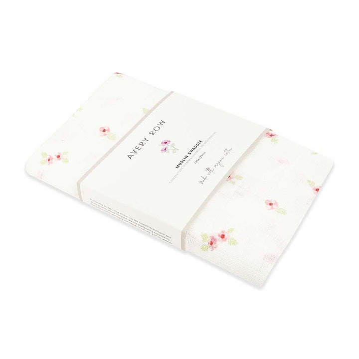 Avery Row - Organic Baby Large Muslin Swaddle - Anemone