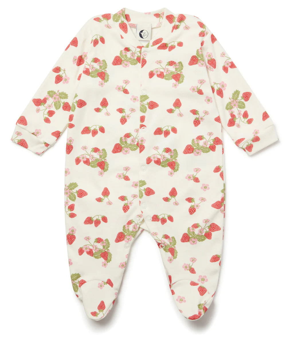 Sleepy Doe -Baby Sleepsuit- Strawberry