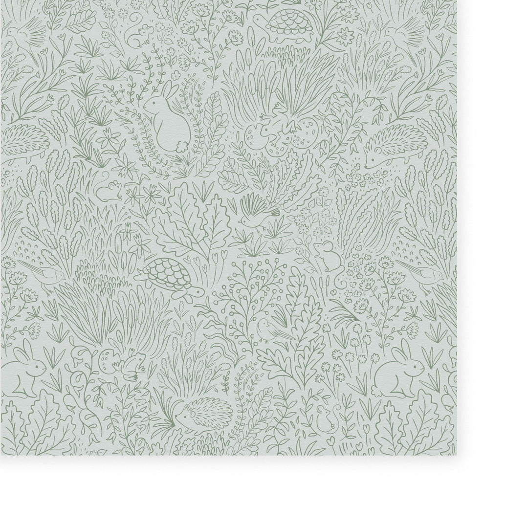 Minibeau - Wallpaper - Garden Doodles Sage