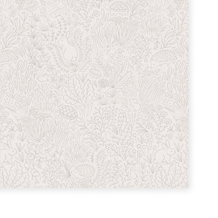 Minibeau - Wallpaper - Garden Doodles Grey